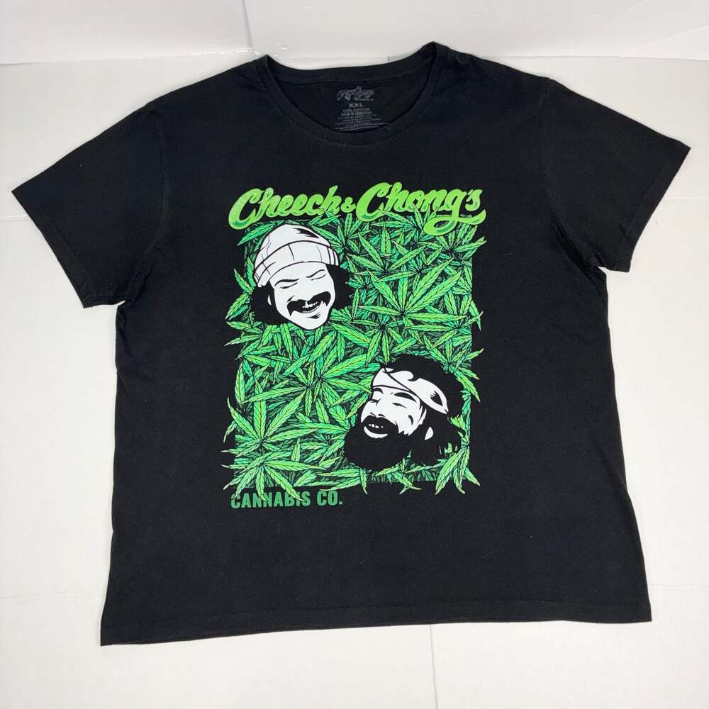 Cheech and Chong Cannabis Co. Black Graphic T-Men Shirt XXL